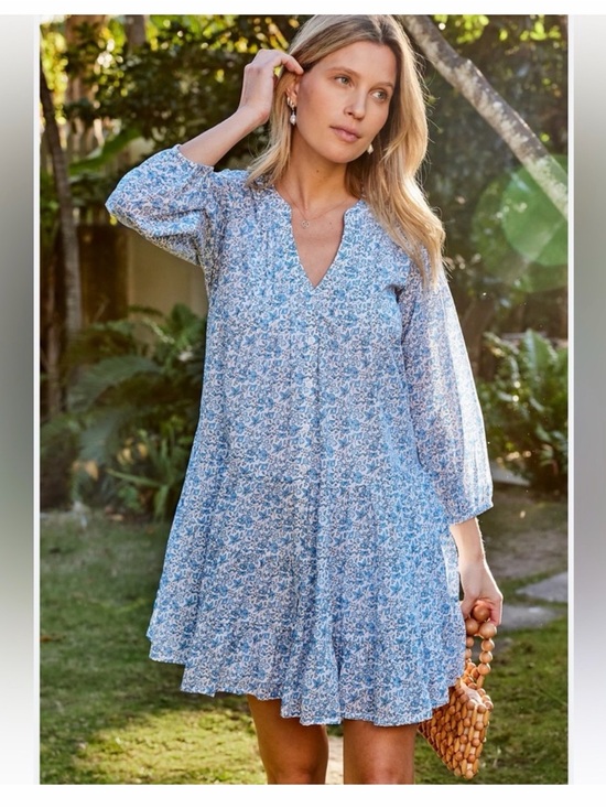 LAKE Dresses & Skirts - NWOT Lake Eloise Tiered dress in Delft floral print